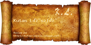 Kutas László névjegykártya