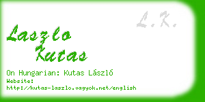 laszlo kutas business card